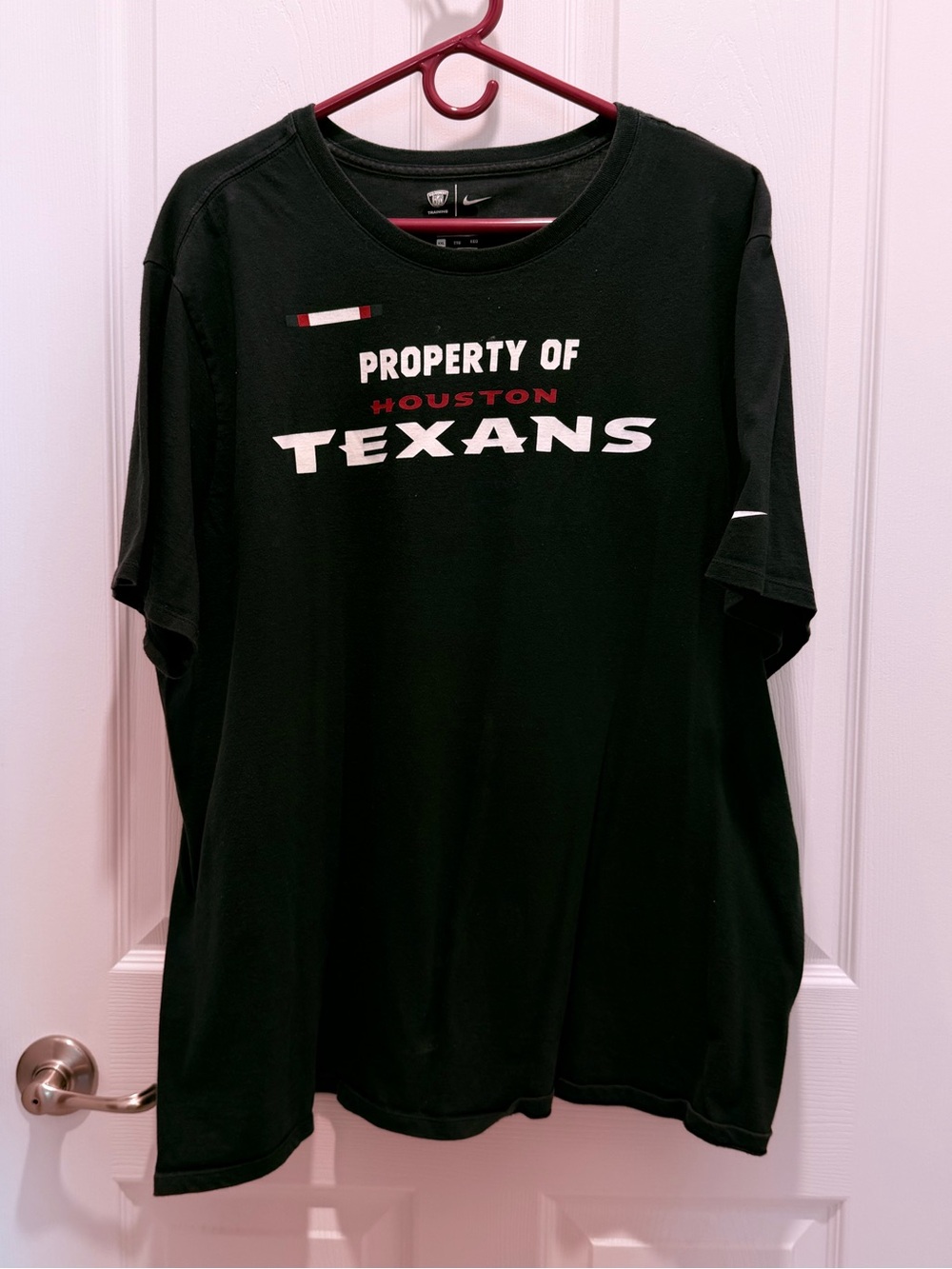 Nike Blue Houston Texans Graphic Tee with Red and White Accents